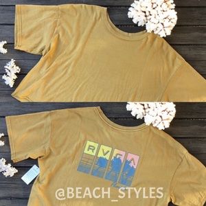 🌴🔆RVCA- CROPED SHORT SLEEVE SHIRT🔆🌴